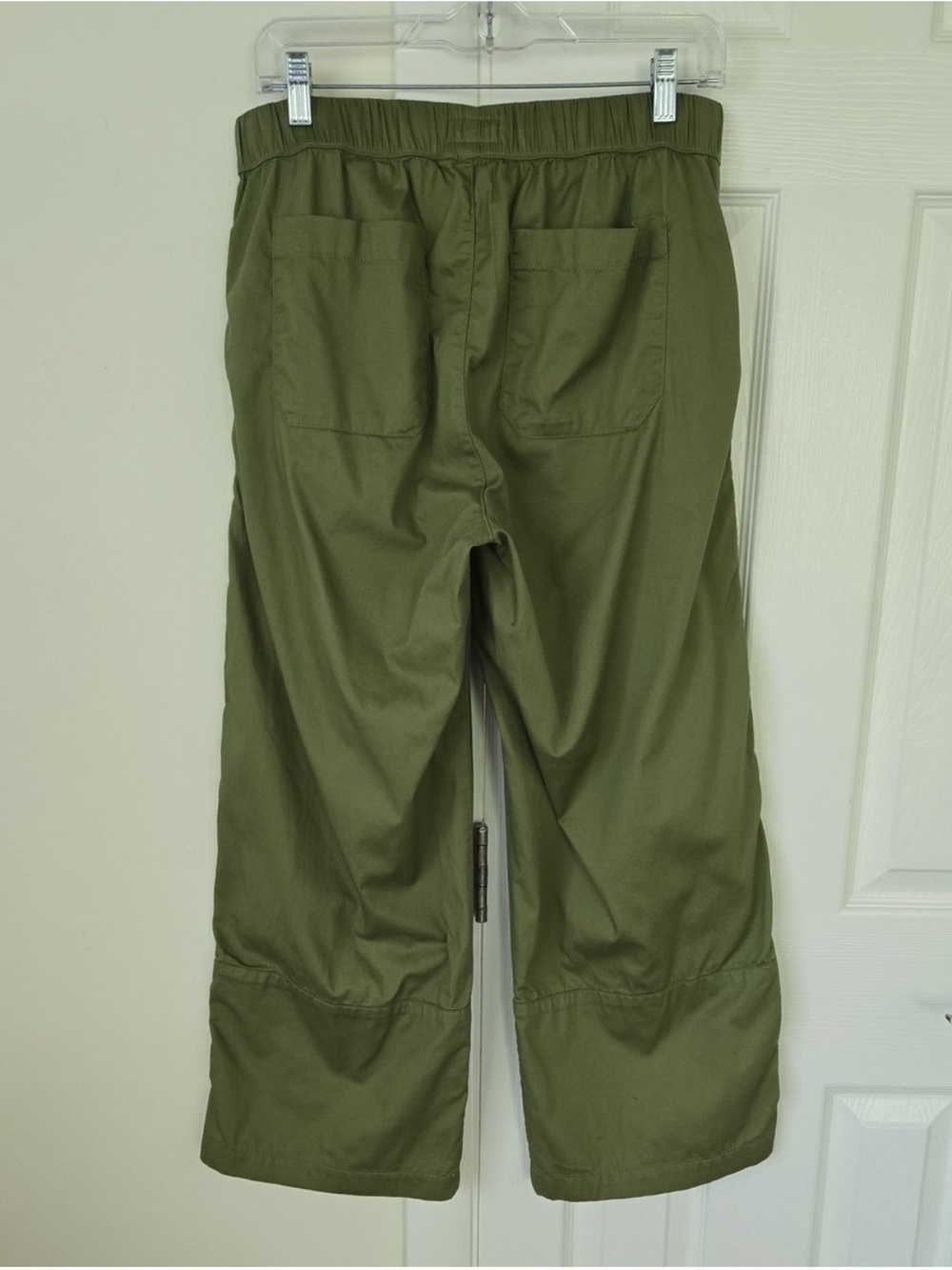 Pact Organic Cotton Daily Crop Wide Leg Pants Olive Green Size Medium - Picture 7 of 12